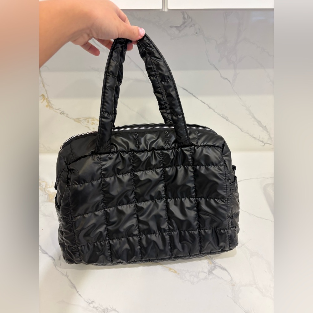 Black Puff Quilted Women's Bag